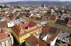 Вид из башни на старую ратушу. Клагенфурт, Австрия.